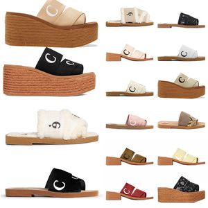 2024 Chloa-Hausschuhe Designer-Hausschuhe Sliders Slides Sandalen Woody Flat Mule Die Signatur schmückt die Chloa-Sohle. Einfaches Slip-on-Design macht sommerliche Modeschuhe