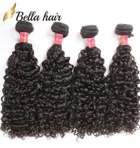 Bellahair Brazylijskie Włosy Kręcone dziewicze ludzkie włosy przedłużanie wątku Curl Splana 4PCLlot Whole Firlle z Bulk48499142781798