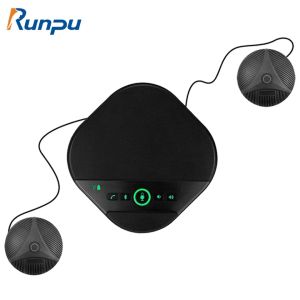 Altoparlanti Altoparlante wireless Bluetooth Vivavoce per conferenze 4 microfoni AI con 2 microfoni di espansione Pickup vocale a 360° da 8 m Microfono per computer USB