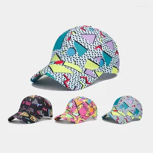 Ball Caps American Casual Graffiti Pattern Baseball For Women Spring And Summer Outdoor Travel Sun Hat Ins Men's Hats