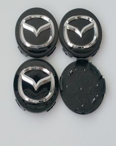 4PCS 56mm for Mazda 3 5 6 CX5 CX7 CX9 RX8 MX5 MIATA MPVホイールセンターハブキャップ56mm SilverBlack1388346