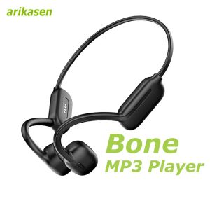 Player Arikasen Sport Mp3 Player hörlurar 32 GB Benledning Vattenbeständig Bluetooth Earpenar Trådlösa headset med mikrofon