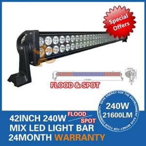 80LED 42QUOT 240W LED Work Light Bar Offroad SUV ATV 4WD 4x4 Spot Flood Combo Beam 932V 15000LM Jeep Truck Driving Fog He3652036