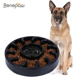 Karmienie Benepaw Quality Dog Bowl Powolne podajnik Trwałe ecofriendly Nonlips Powolne karmienie miski dla małych dużych psów Puppy Eating