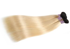 Ishow Products T1B 613 Светлый цвет 4 пучка Прямые бразильские наращивания человеческих волос 1026 дюймов Реми Перуанское переплетение волос для Wom2716375