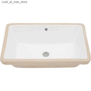 Banyo Lavabo muslukları Banyo mobilyaları taşma ile yeraltı banyo lavabo modern beyaz seramik makyaj lavabo tezgahı ev kullanımı için sabit
