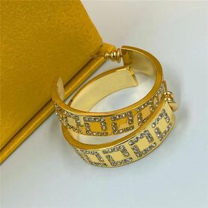 Brincos de charme femininos designer de argola de ouro brinco carta completa ornamentos jóias de luxo fahion anéis de orelha senhoras acessórios