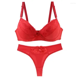 Bras conjuntos 2024 sexy push up sutiã laço arco roupa interior para mulheres 34/75 36/80 38/85 40/90 42/95 44/100 46/105 BCDE senhoras lingerie