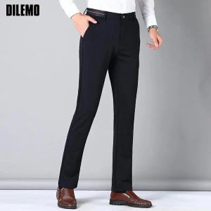 Pantaloni non ferro rughi free new brand trattre stretch maschi pantaloni affari dritti pantaloni lunghi modalità di alta qualità abbigliamento da uomo