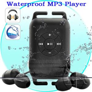 Spelare 4G/8G Waterproof MP3 -spelare med hörlurar FM MP3 för simning surfing som bär sporttyp hörlursklipp bärbar musikspelare