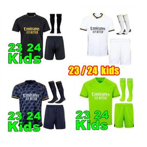 2023 2024 VINI Jr camisa de futebol BELLINGHAM Real Madrids camisas de futebol crianças kits de futebol VALVERDE TCHOUAMENI ALABA MODRIC RODRYGO Quarta camisa de futebol Sportswear