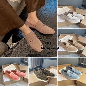 Casual Loro Piano Shoes Loafers Flat LP Low Top Suede Cow Leather Oxfords Moccasins Summer Walk Comfort Slip On Mens Designer Rubber Sole Flats