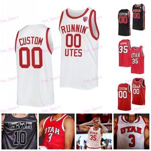 Branden Carlson Utah Utes Maglia da basket Ben Carlson Wilguens Exacte Jr. Brandon Haddock Bostyn Holt Keba Keita Gabe Madsen Maglia da uomo Utah personalizzata cucita