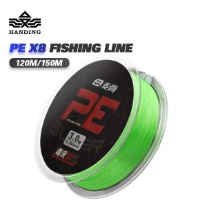 Lines HANDING PE Fishing Line, 8 Braids Fishing Line, Zero Stretch, Long Casting, Durable Fishing Wire, Super Power, 120m, 150m