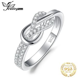 Jewelpalace ankomst oändlighet kärlek knut ädelsten 925 sterling silver uttalande ring för kvinna mode klassiska fina smycken 240219