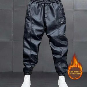 Calça masculina de cor sólida à prova d'água de cor de vento sólido com cintura de tornozelo com cintura de tornozelo para ciclismo para ciclismo