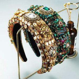 1 Stück Boho Mode Strass Haarband glänzend breite Krempe Barock Stirnband Damen Hochzeit Kopfbedeckung Zubehör 240220