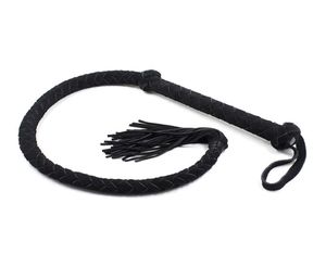 Chicote de couro genuíno flogger bunda espancamento escravo em jogo adulto para casais fetiche brinquedos sexuais para mulheres e homens 108 cm9508804