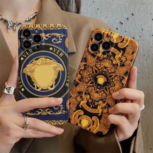 Designer Phone Cases 15pro Mens Fashion Luxury Medusa Phonecase For IPhone 15 Pro Max Plus 14p 13 12 11 Trendy Womens Shockproof Soft Silicone Cover Cases -3