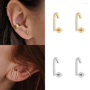 Ohrstecker CRMYA Klassische Piercing Ohr Vergoldet Kubikzircon Haken Für Frauen Koreanische Modeschmuck Großhandel