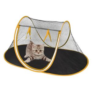 Mats Portable Folding Pet Tält Fällbart utomhustält för husdjurskatt utanför Playhouse Dog Staket för Camping Dog Playpen Ny dropshipping