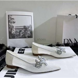 Rene Caovilla scarpe eleganti casual Scarpe da spiaggia alla moda con strass e tacco basso in mesh traspirante con fondo piatto e cuciture di design da donna