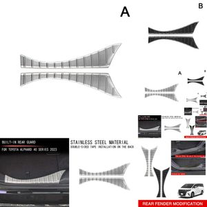 Yeni yeni dekoratif kapak Toyota için yerleşik arka koruma Yeni Alphard AAHH40W AAHH45W Vellfire 40 Serisi Modifiye İç Mekan