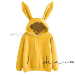Psycho Hoodie Bunny Mensweatshirt Top Retro Dropshipping Haruku Kpop Long Sleeve Rabbit Ears Solid Kawaii Clothes Psychological Bunny 542