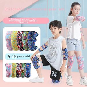 Children Knee and Elbow Pads Set Anti-Collision Soft Dance Basketball Football Cycling Roller Skating Sport Protective Gear Set 240227