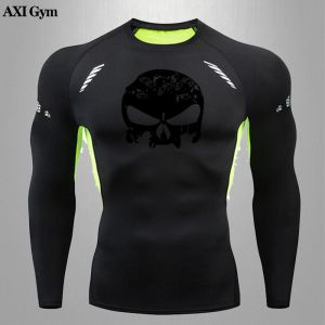 T-shirt da boxe da uomo Jiu Jitsu tuta da allenamento palestra da uomo tuta da jogging tuta da basket tuta ad asciugatura rapida maglietta Rashguard da uomo