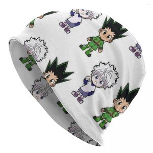 Berets X Beanie Hats Killua Gon Y2K Cool Caps Men Women Kpop Knit Hat Winter Custom Thermal Elastic