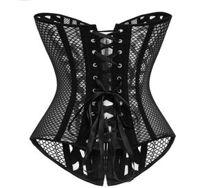 Kadınlar Steampunk Gotik Slimbabe Seksi Burlesque Dantel Korsetleri Budier Bel Cincher Top Siyah Bel Eğitmeni Korse4721114