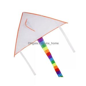 Kite Acessórios 4 Estilo DIY Pintura Colorf Voando Dobrável Ao Ar Livre Praia Crianças Esporte Engraçado Toy7577045 Drop Delivery Brinquedos Dhbsb