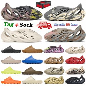 2024 الرغوة عداء Slippers Sandals مصمم الرجال شريحة العظام الرمال الصحراوية فيرميليون Ocher Onyx راتنج الضباب SOOT SLIDES SLIDES SHOES MECTML#