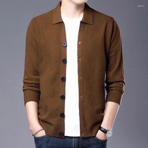 Men's Sweaters Spring Knitted Cardigan Sweater And Lapel Autumn Leisure Business Jacket Coat