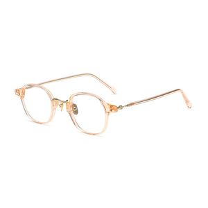 Occhiali da vista per uomo Donna Retro Designer GMS-621TS Occhiali in lamiera di moda Montatura in acetato Elasticità dettagliata Piastra per lenti anti-luce blu stile ovale con scatola