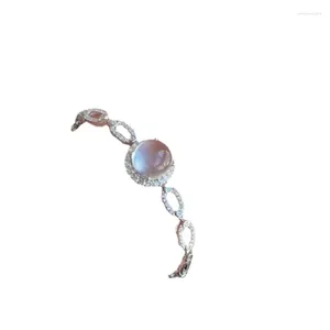 Link pulseiras imitação de espuma de água jade céu completo estrela zircão pulseira para mulher luz luxo branco e belo temperamento