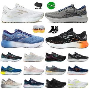 Alta Qualidade Brooks Glicerina GTS 20 Corredor Sapatos Esportes Ao Ar Livre Brook Preto Branco Hyper Azul Universidade Homens Desifner Malha Sapatilhas Treinadores