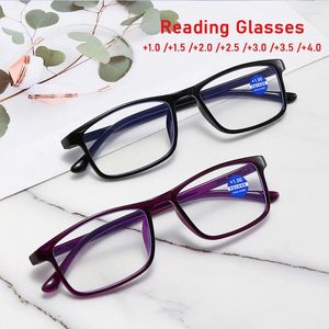 Óculos de sol Lendo óculos homens Anti-azu-azu-azuo óculos presbitópicos para mulheres Moda Dioptria de óculos leves 1.0 a 4.0