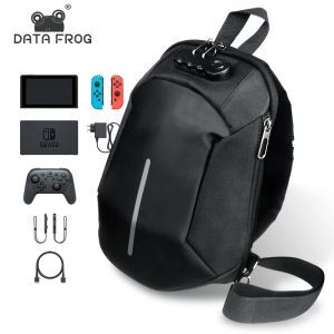 Väskor Väska för Nintendo Switch Travel Bag för konsol och JoyCons sida USB -laddningsgränssnitt för Nintendo Switch Game Console 2023