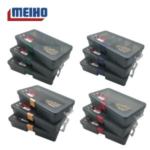 Boxes MEIHO VS 502 702 802 902 Fishing Tackle Box Bait Lure Hook Tool Box Plastic Storage Container Case Fishing Equipment Accessories