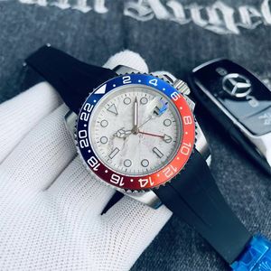 Herrklocka automatisk mekanisk klocka högkvalitativ silikon 41mm rostfritt stål natt glödvattentät designer klocka