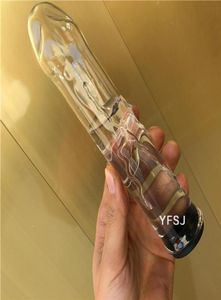 Hollow Glass Dildo tillsätt isvatten Pyrex Anal Plug Butt Plug Fake Penis Anus Massage Wand Vuxen Sexleksaker för par Gay Women4053286