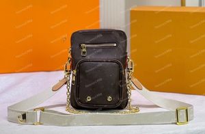 Utility TELEL CIEND CIEND PEATRANT Modna Casual Crossbody Torby na ramię Wysokiej jakości prawdziwa skóra M80746 Messenger Torby telefoniczne Messenger