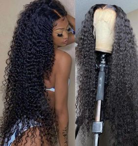 30 inch Long 13x4 Deep Wave Lace Front Wigs Loose Water Curly Synthetic Lace Frontal Closure Hair Wig For Women 250 Density8479254