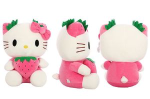 Fabrik grossist 22 cm hej jordgubbe katie katt plysch leksaker anime runt dockor barns gåva