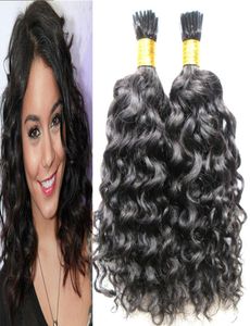 Extensões de cabelo humano brasileiro fios de extensões de cabelo humano kinky encaracolado cápsula queratina eu ponta fusão de cabelo 100g 1gstrand 100s3897030