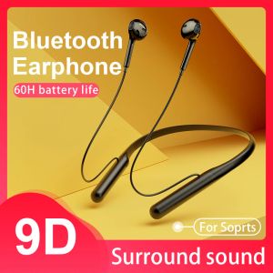 ヘッドフォンX12ワイヤレスBluetoothイヤホンネックバンドスポーツヘッドフォン9DアンドロイドiOS用マイクウォータープルーフヘッドセット付きサラウンドサウンド