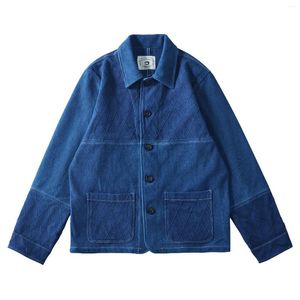 Мужские куртки Sashiko Jacket Regular Fit Классическая винтажная рабочая одежда во французском стиле