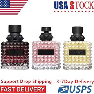 Support Dropshipping To The US in 3-7 Days Born in Roma Intense PINK Coral Fantasy 100ml Lady Pink Perfume Woman Fragarance Floral Spray EDP Charming Intense